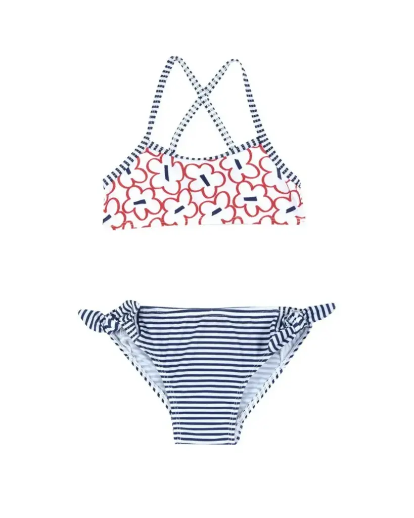 Chicco Kupaći za djevojčice Summer Bloom, Bijelo-teget