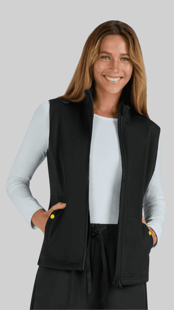 MyMedicalHouse Ženski prsluk Fleece, Crni