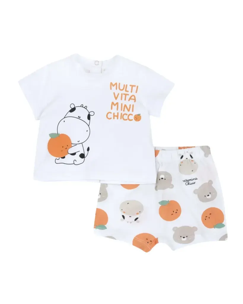 Chicco Set za bebe Mini Chicco, Bijelo-narandžasti