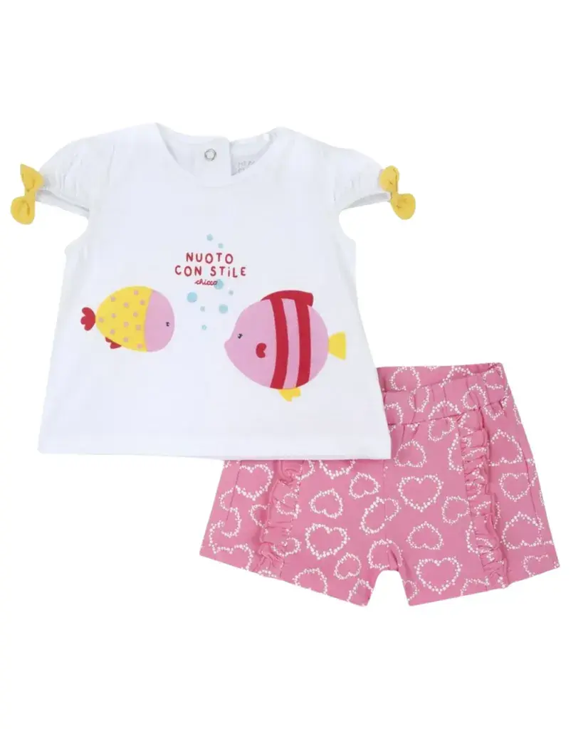 Chicco Set za bebe Ocean Love, Bijelo-rozi