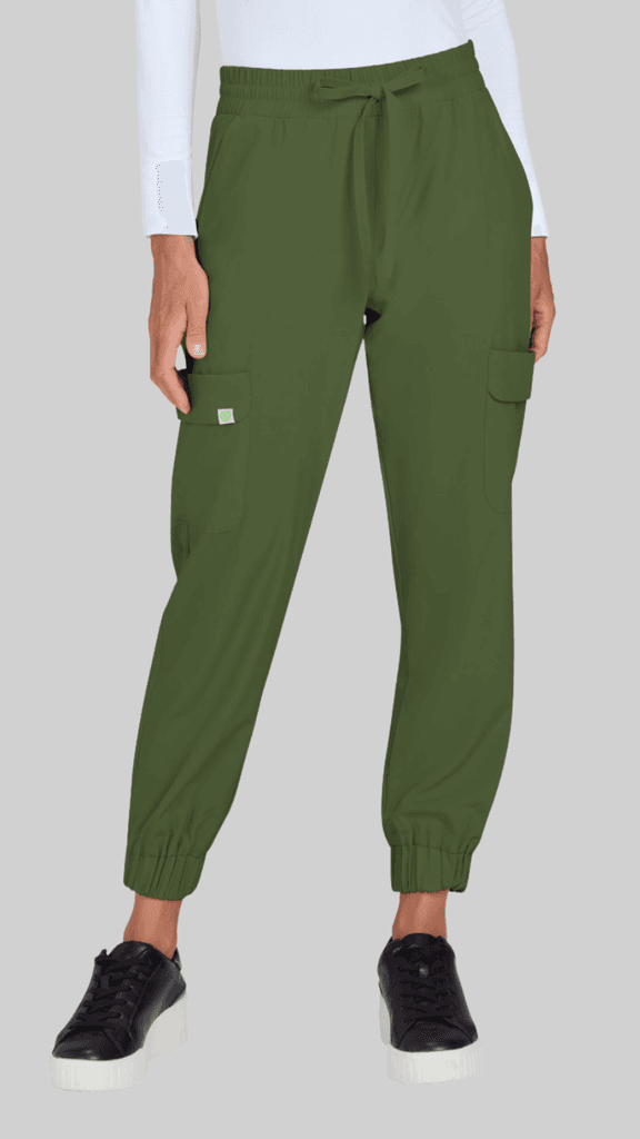 MyMedicalHouse Ženske Jogger pantalone Terra, Maslinasto-zelene