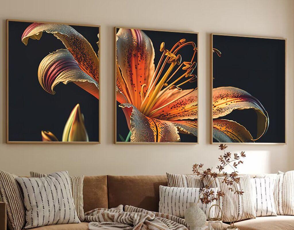 Wallity Dekorativna slika Huhu221, 35x50cm, 3 dijela