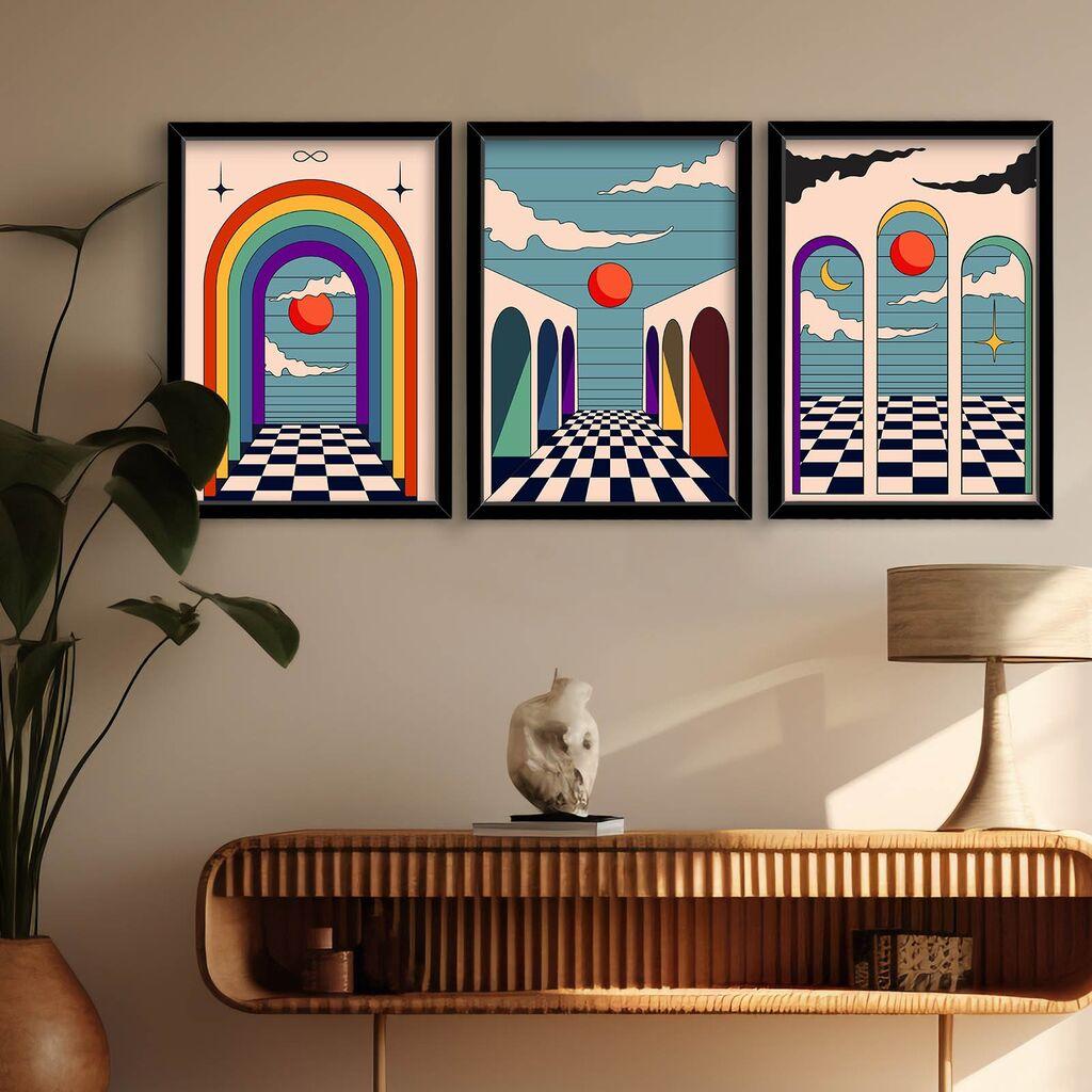 Wallity Dekorativna slika 3p3752softct-012, 38x53cm, 3 dijela