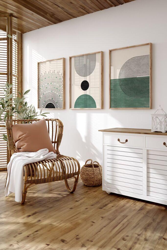 Wallity Dekorativna slika Artsycllct34, 33x48cm, 3 dijela