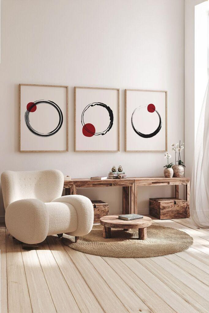 Wallity Dekorativna slika 3Dartsohoset57, 33x48cm, 3 dijela