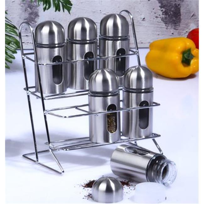 Milleryt Stakleni set začina CAM-434 Galaksija, Sa metalnim postoljem, 6 komada, Sivi