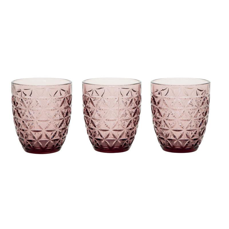 Milleryit Set 3 čaše Margot 0043442, 300ml, Ljubičaste