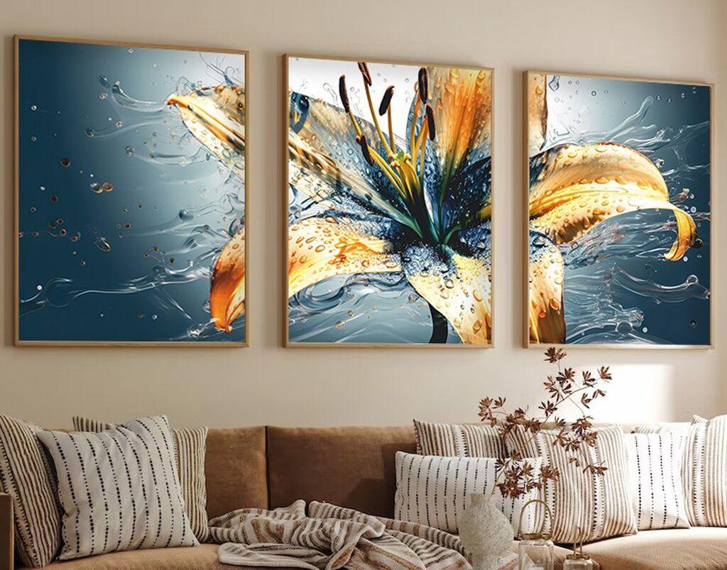 Wallity Dekorativna slika Huhu219, 35x50cm, 3 dijela