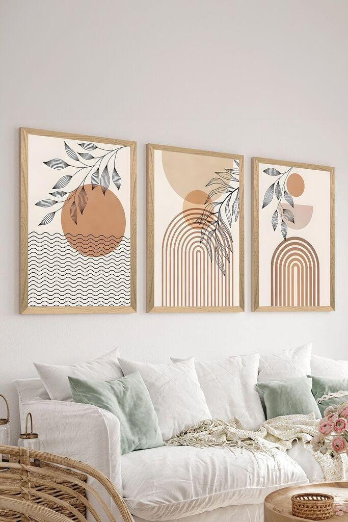 Wallity Dekorativna slika Artsycllct6, 33x48cm, 3 dijela