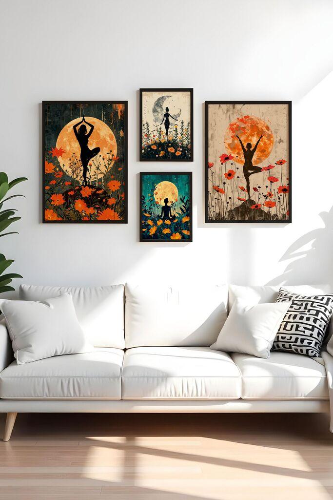 Wallity Dekorativna slika Huhu447-S, 50x70cm, 4 dijela