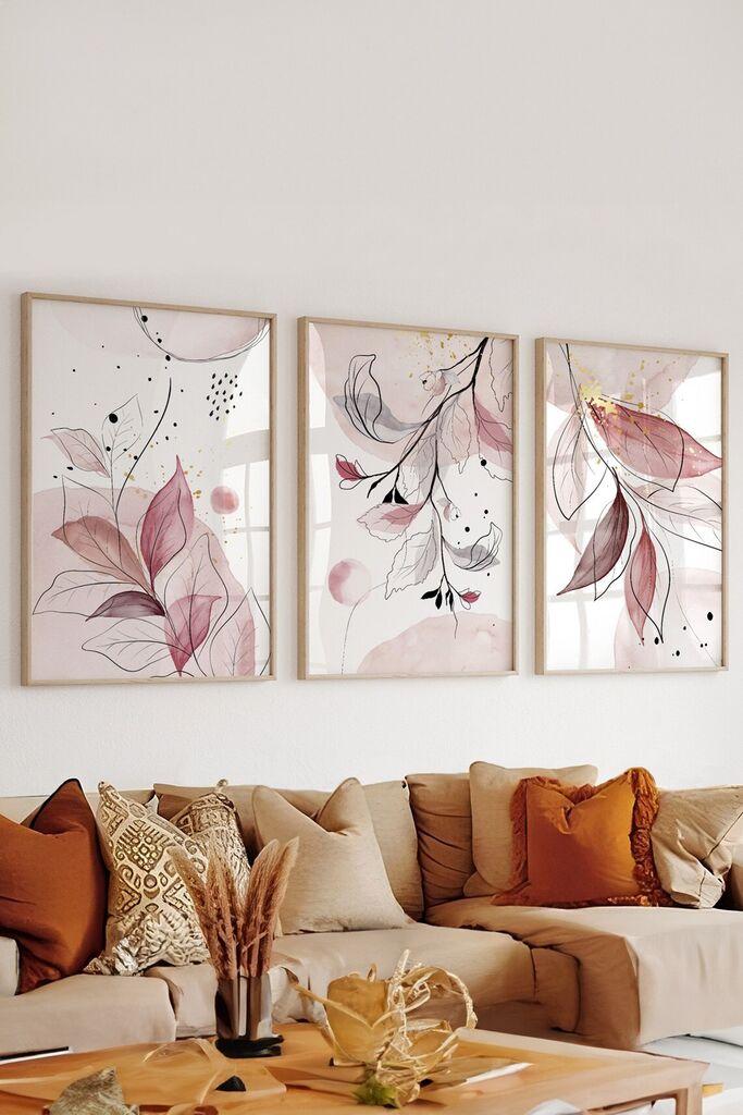 Wallity Dekorativna slika Artsycllct41, 33x48cm, 3 dijela