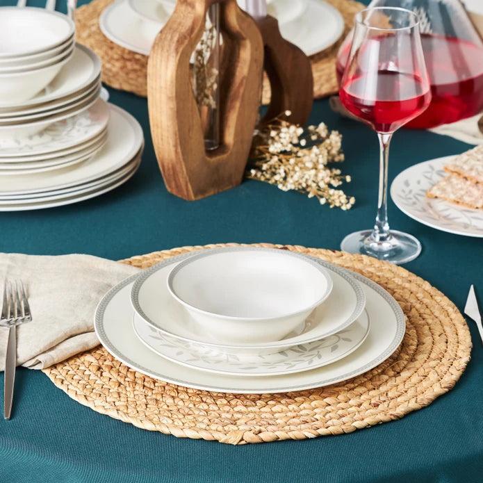 Karaca Set za posluživanje Roseanne Platinium 153.03.08.3410, 24 komada, Bijeli