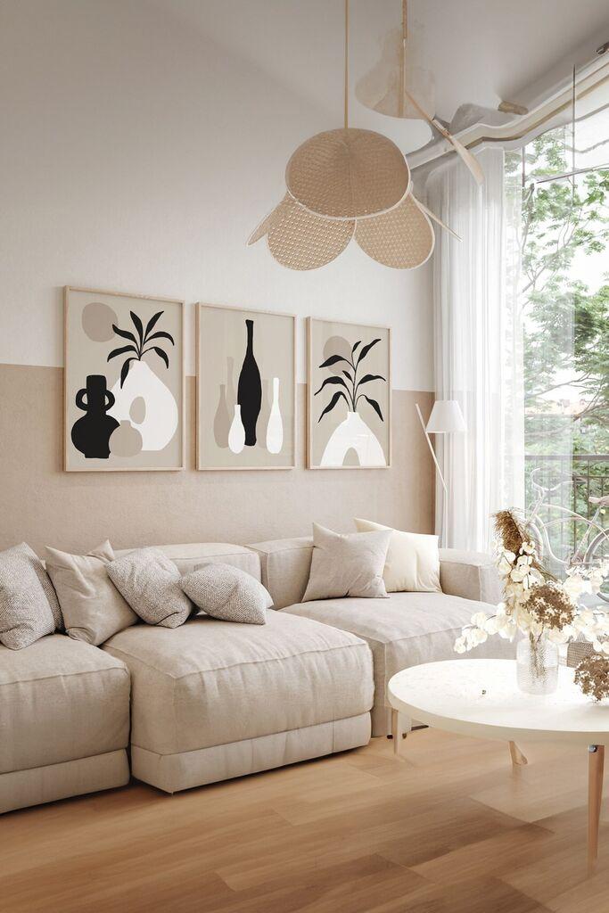 Wallity Dekorativna slika Artsycllct40, 33x48cm, 3 dijela