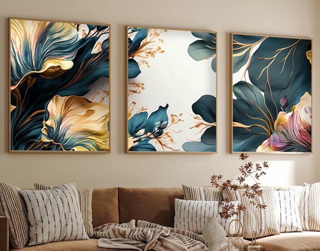 Wallity Dekorativna slika Huhu217, 35x50cm, 3 dijela