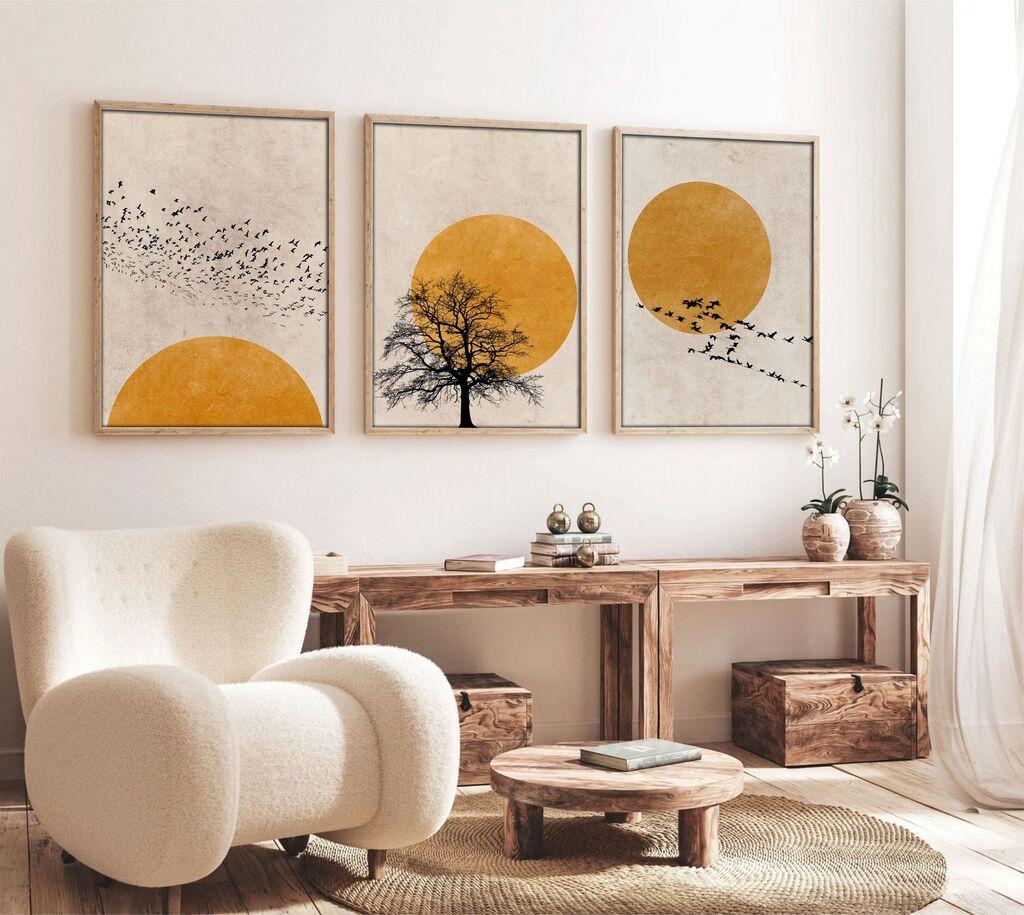 Wallity Dekorativna slika Huhu147, 35x50cm, 3 dijela