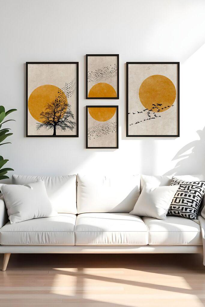 Wallity Dekorativna slika Huhu455-S, 50x70cm, 4 dijela