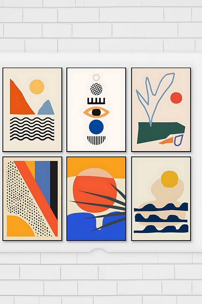 Wallity Dekorativna slika Artsycllct11, 33x48cm, 6 dijelova