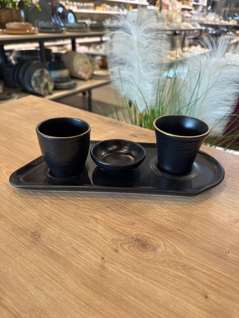 Milleryt Keramički servis za kavu Cuba, 6 komada, Crni