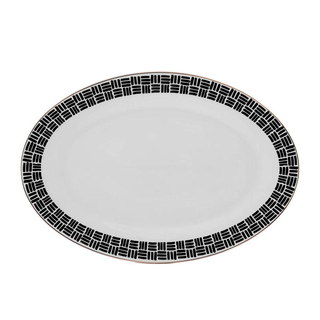 Karaca Prugasti oval Monstera 153.03.08.4710, 30cm, Bijeli