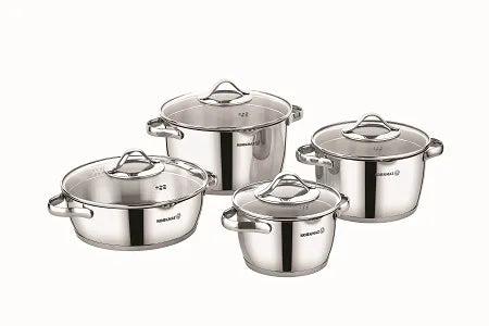 Korkmaz Set posuđa Stara A1969, 8 komada, Sivi