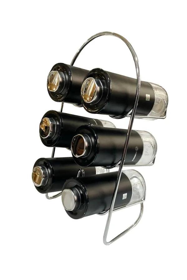 Korkmaz Set za začine Stora Plus A5523-3, 7 komada, Crni