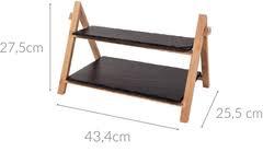 Kesper Stalak za kolače, Ploča, 2 razine, Crno-smeđi