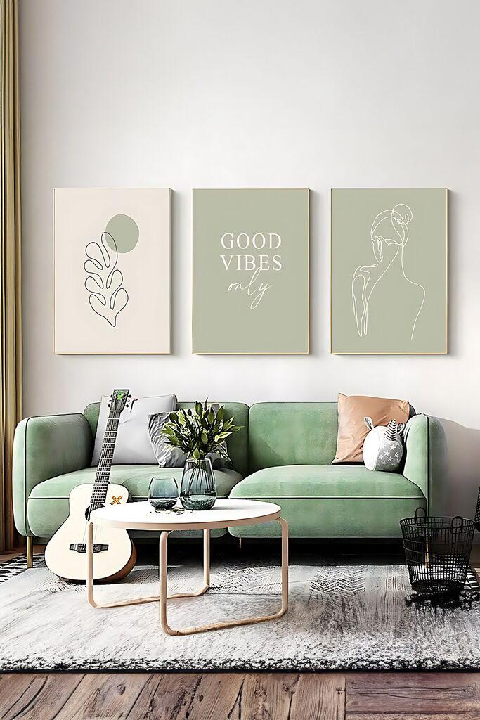 Wallity Dekorativna slika Artsycllct13, 33x48cm, 3 dijela