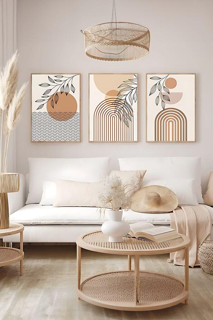 Wallity Dekorativna slika Artsycllct6, 33x48cm, 3 dijela