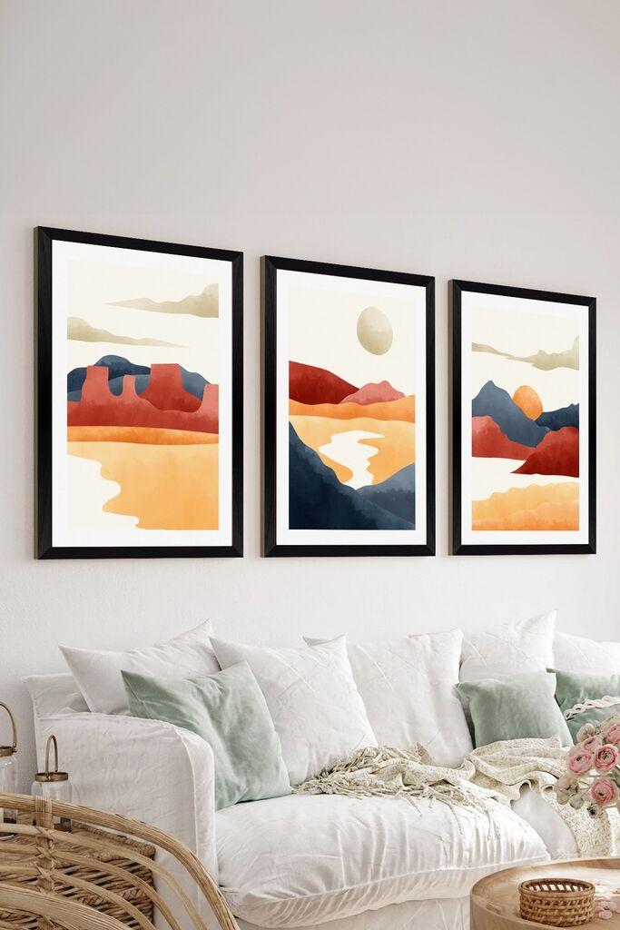 Wallity Dekorativna slika Artsycllct31, 33x48cm, 3 dijela