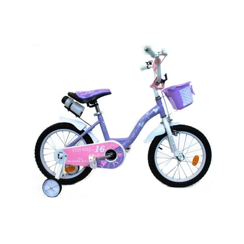 Kids ride Bicikl za djevojčice 26629-CB16, 16 inch, Ljubičasto-bijela