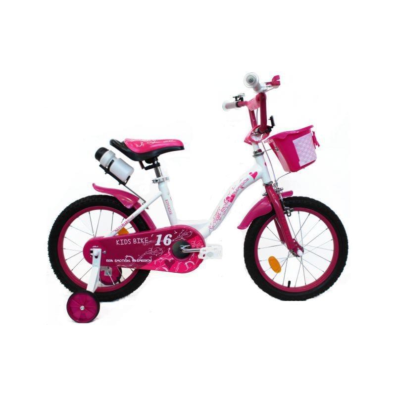 Kids ride Bicikl za djevojčice 26629-CB16, 16 inch, Roze-bijela