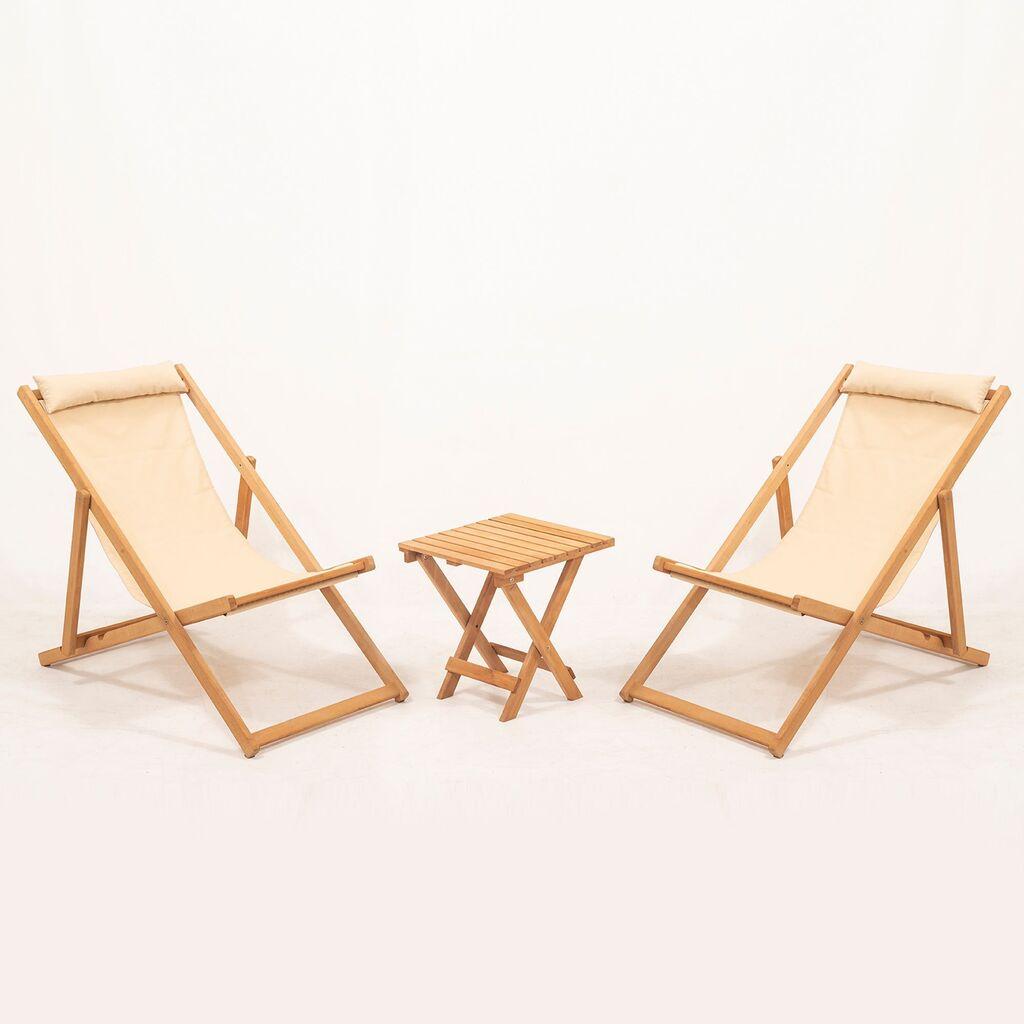 Hanah Home Garden set stol i 2 stolice MYN03, krem