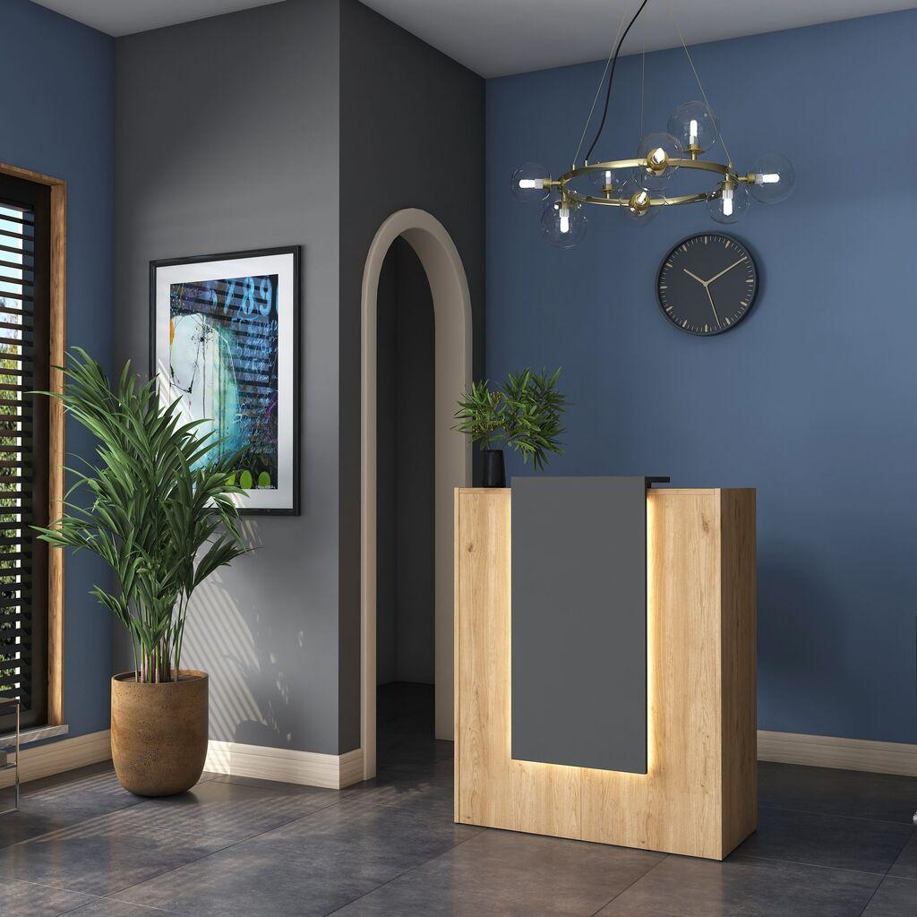 Hanah Home sto za prijem MA101 3859, 90x110x40 cm, Hrast