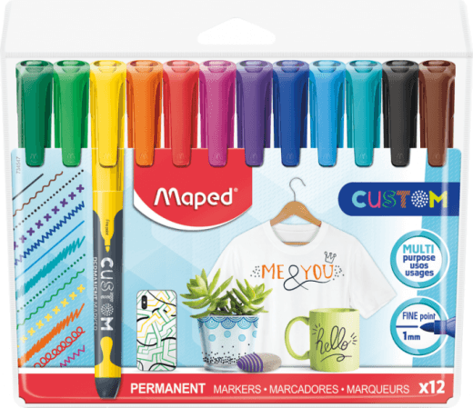MAPED Permanentni markeri 12/1 CUSTOM