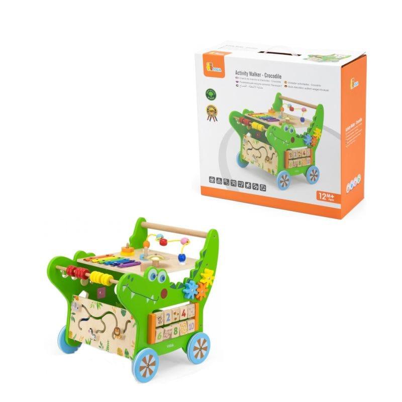 Viga Toys Aktiviti drvena guralica Krokodil 44681, Zeleni