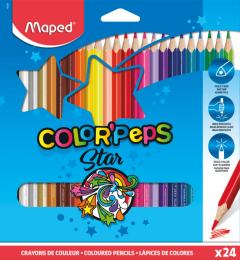 MAPED Bojice drvene 24/1 COLOR PEPS FC