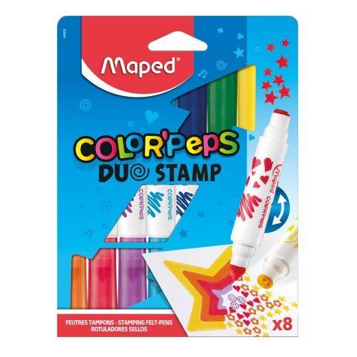 MAPED Flomasteri 8/1 DUO STAMP