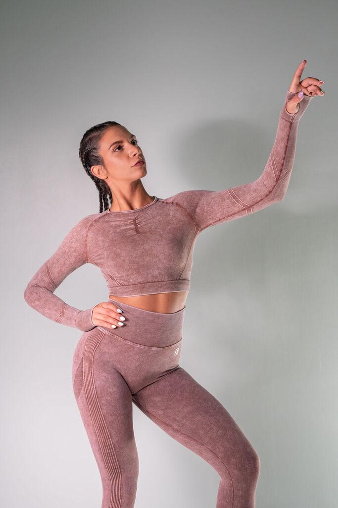 Speed Active Ženski Set, Majica i Helanke, Smeđi