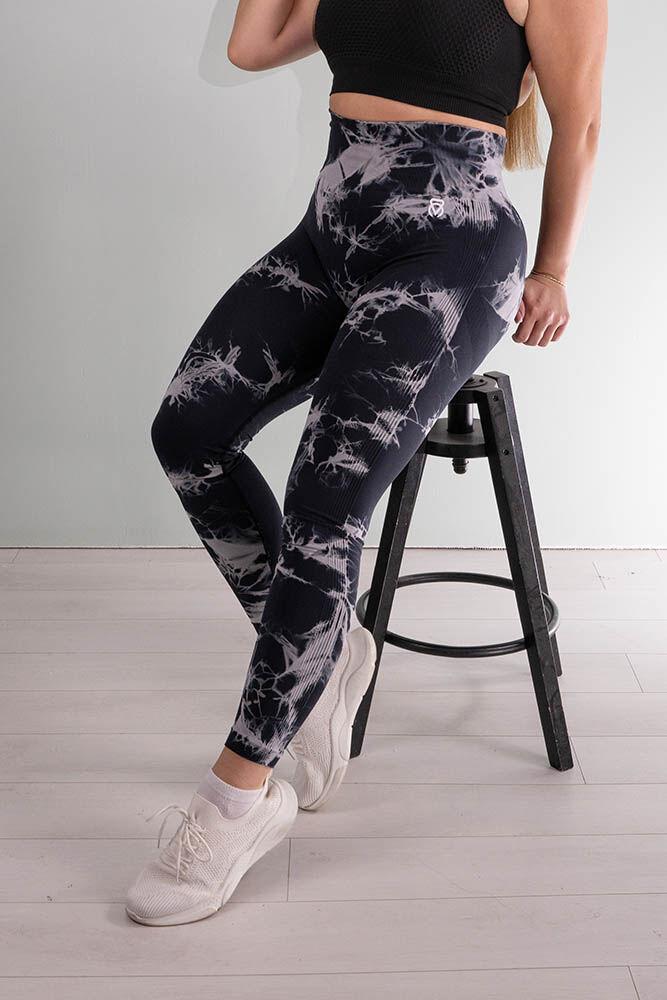 Speed Active Ženske helanke Marbel push up, Crne