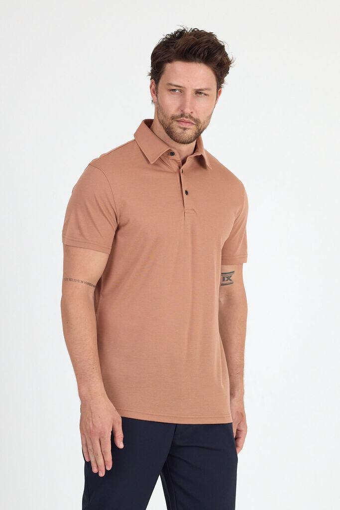 Woolona Muška majica Polo, Smeđa