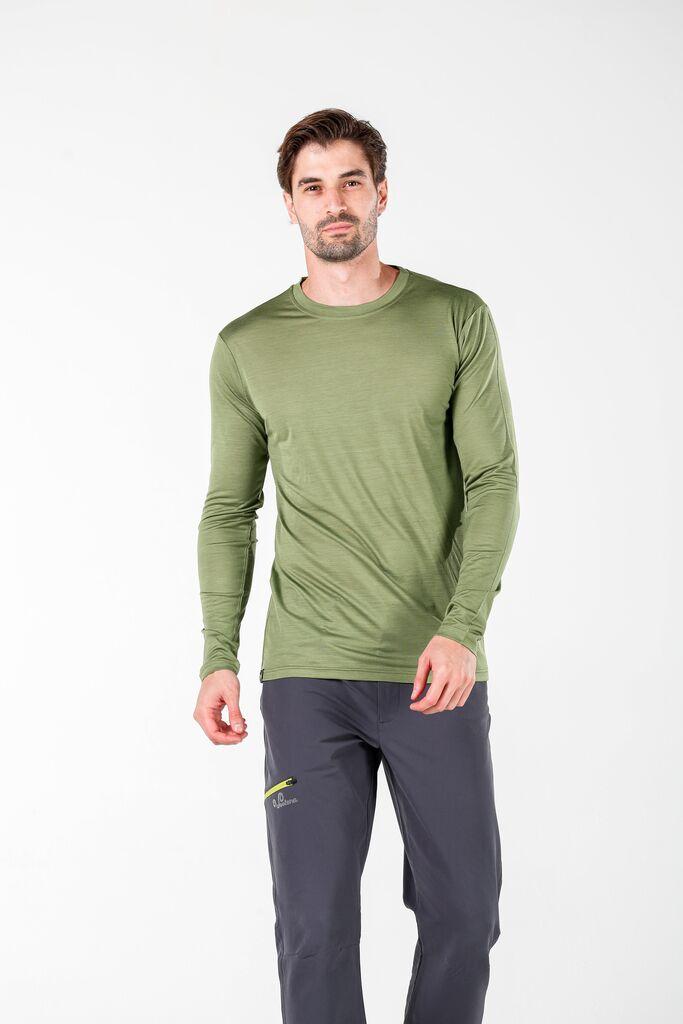 Woolona Muška majica Eris, Maslinasta