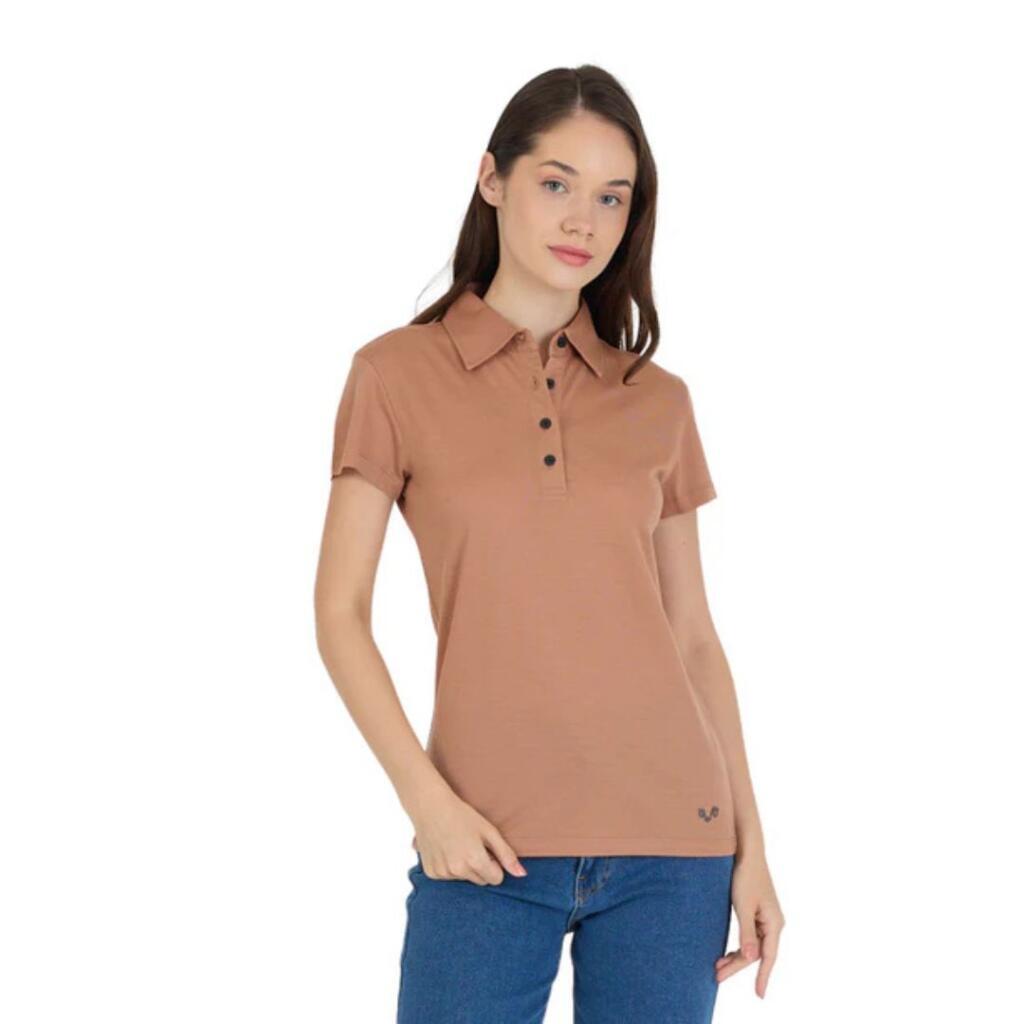 Woolona Ženska majica Polo, Smeđa