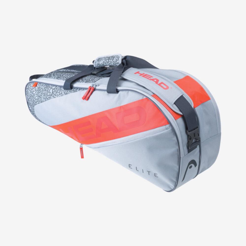 Head Torba za rekete za tenis Elite 6R, Sivo-narandžasta