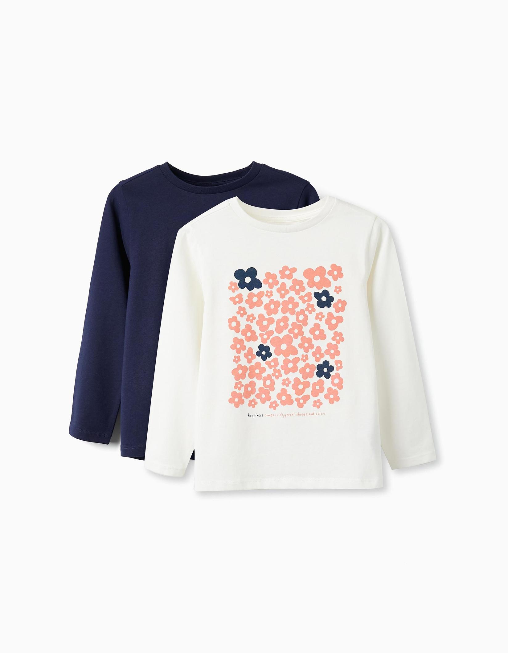 Zippy Set majica za djevojčice - 5-6 Y, Bijele