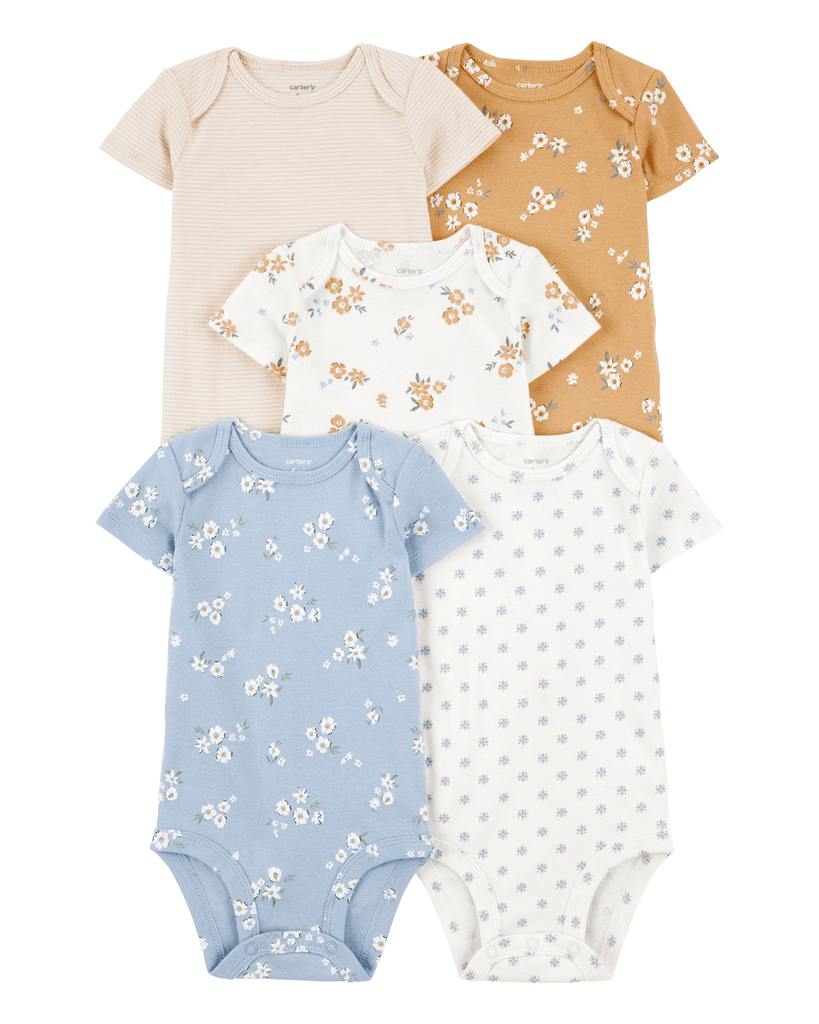 Carters Bodi za bebe kratkog rukava, 1T010810, 5 komada, Šareni