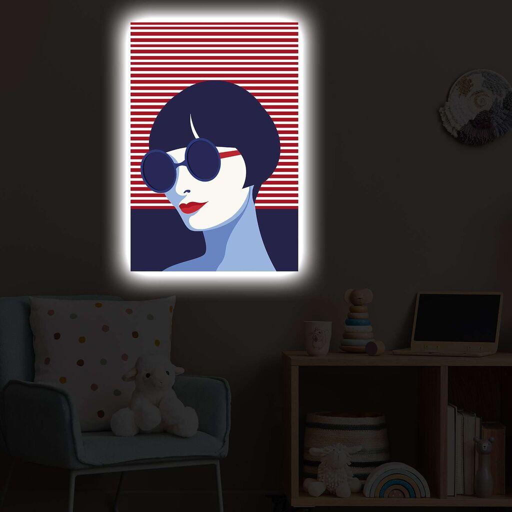 Zidna slika sa LED osvjetljenjem 4570POPARTDACT-006, 45x70 cm