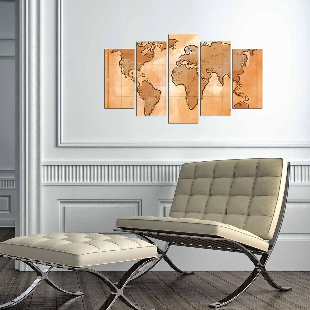 Wallity set Slika 5MAMDF-10, 5 dijelova