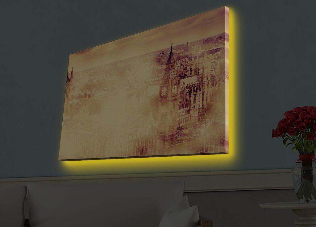 Zidna slika sa LED osvetljenjem 4570HDACT-018, 45x70 cm