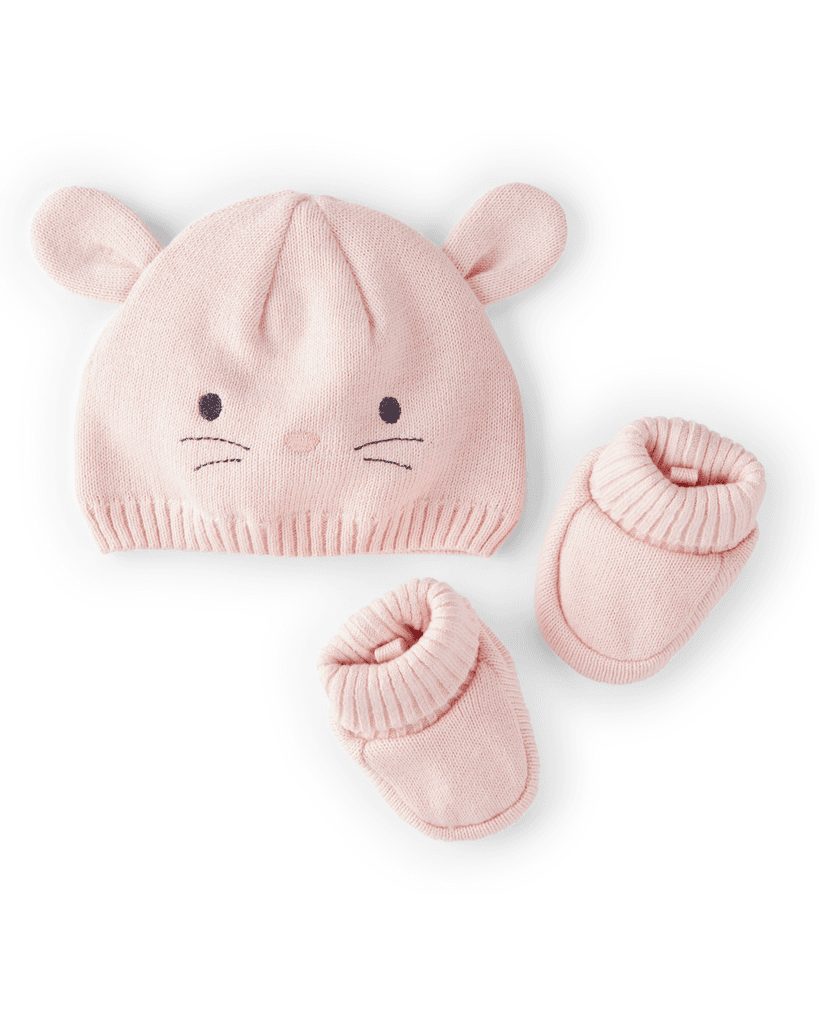 Carters Komplet za bebe, Kapa i Pape, 1T003610, Rozi