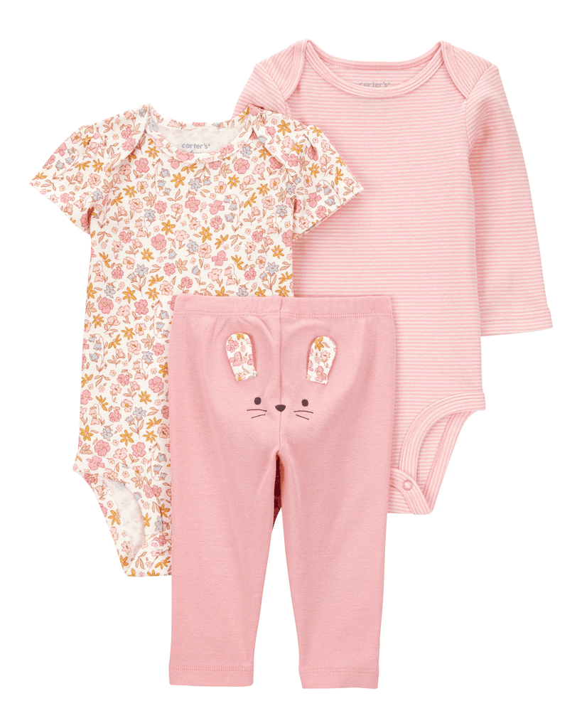 Carters Komplet za bebe, Bodi 2 komada i Helanke, 1T006510, Rozi